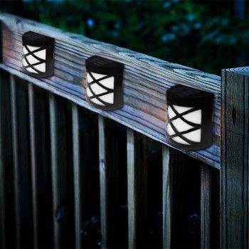 10x Luzes LED de Parede para Jardim com Painel Solar