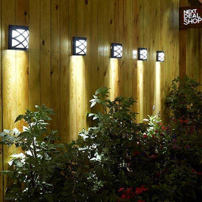 10x Luzes LED de Parede para Jardim com Painel Solar